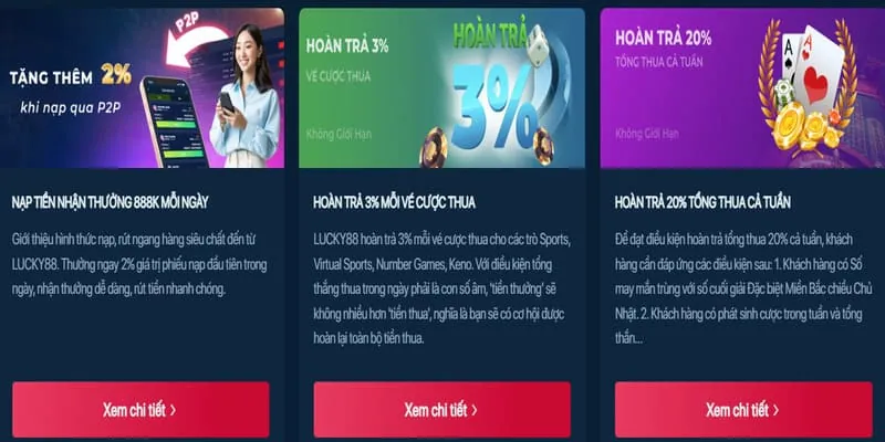 Thưởng nạp lại sòng bạc 2bongcom